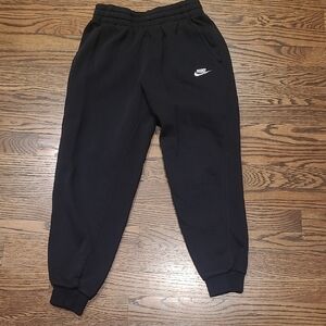 Nike Kids Black Joggers with Logo
